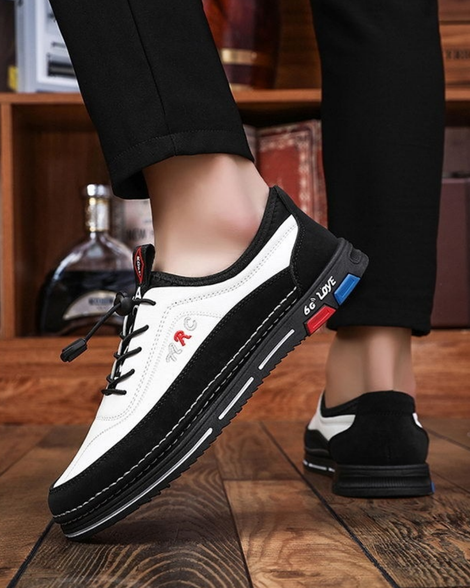 👞🔥【39-48】Zapatos casuales de cuero impermeable para hombre, cómodos y duraderos