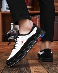 👞🔥【39-48】Zapatos casuales de cuero impermeable para hombre, cómodos y duraderos