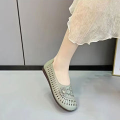 👡【35-40】Zapatos de mujer, zapatos de piel de vacuno suaves y antideslizantes
