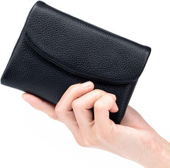 🔥Cartera unisex Pebble de piel auténtica con protección RFID🔥