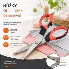 ✂️ Viacúčelové nožnice na rezanie s cikcakovou strihacou hranou – na látky, papier a remeslá 🧵