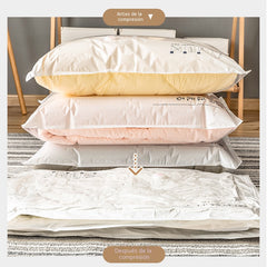 🧳【60*80cm】【Juego de 5 piezas】💨 Bolsa de almacenamiento al vacío grande y compresible: no requiere bomba, es a prueba de fugas e ideal para ahorrar espacio en maletas y en casa ✈️