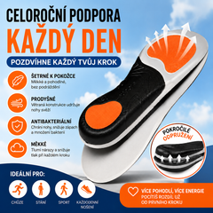 🔥【Kupte jeden a druhý dostanete zdarma】👣【Velikosti 35-46】⚡ Ortopedická sportovní stélka s oporou klenby – plné odpružení, maximální pohodlí