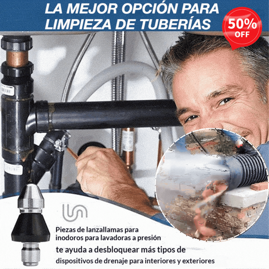 👍【Compra 1 y llévate 1 gratis】🧰Potente boquilla de alta presión, desatascador de tuberías