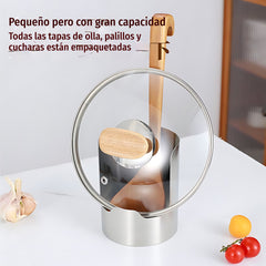 🍳【Compra 1 y llévate 1 gratis】🔪 Organizador multifuncional de acero inoxidable 304 para utensilios de cocina – soporte para tapas, espátulas, cucharas y tablas de cortar ✨🧑‍🍳