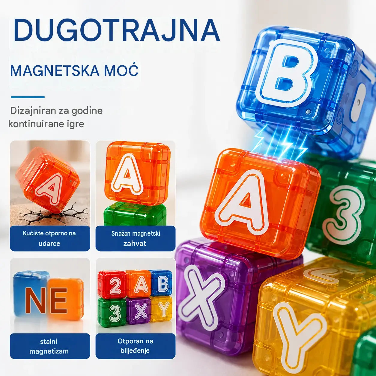 📢📢40% popusta samo ograničeno vrijeme! 【40 građevinskih blokova + kutija za pohranu】⏰Magnetski građevinski blokovi sa slovima i brojevima za djecu