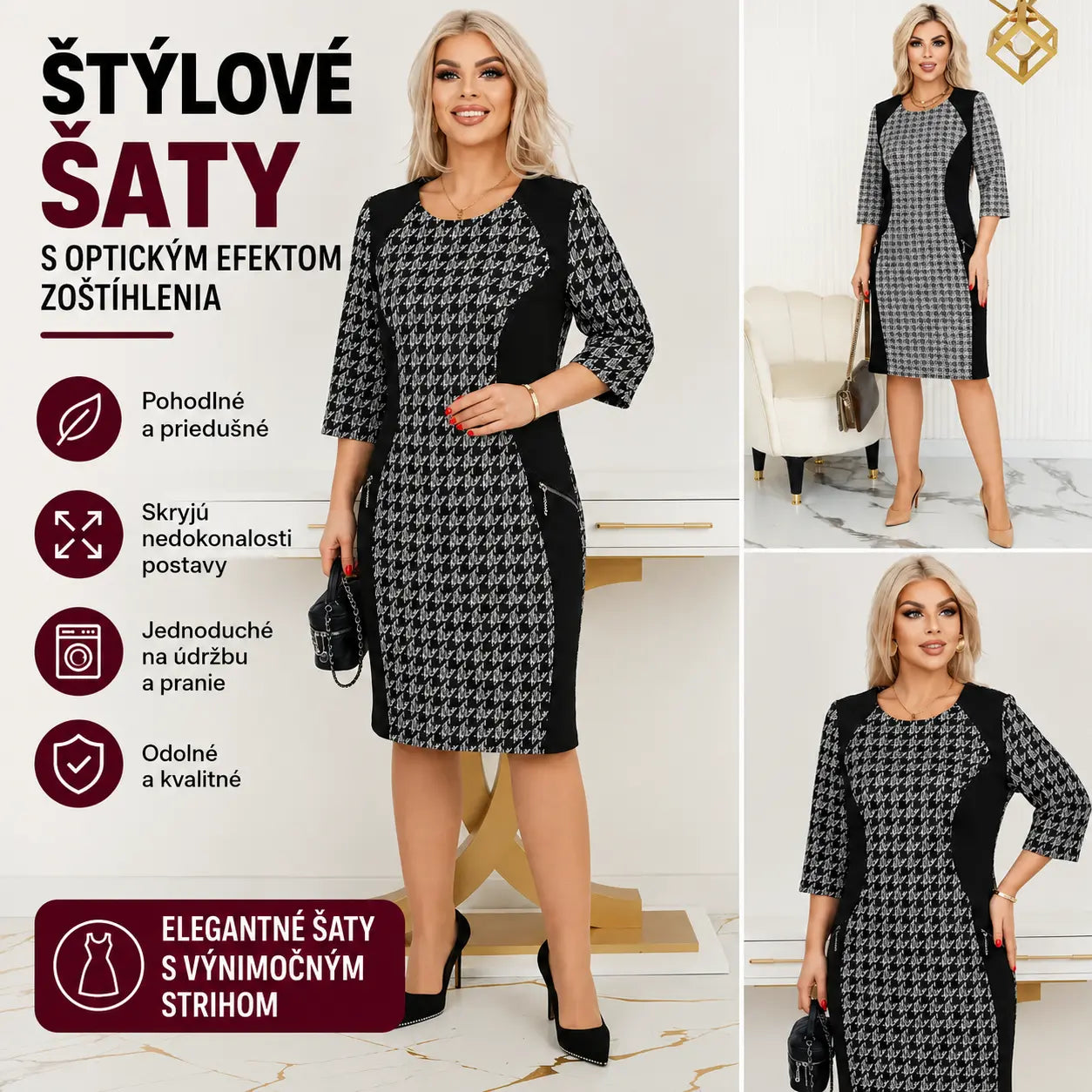 💜💚【S-5XL】Vysokokvalitné módne šaty