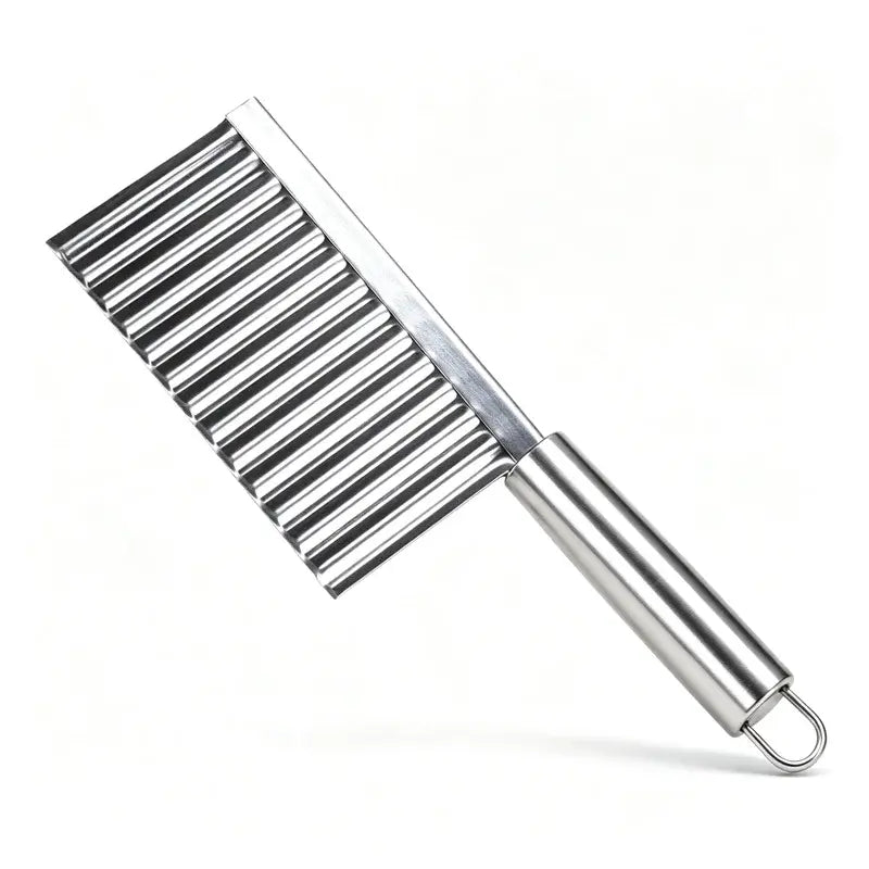 🥔【¡Compra 1 y llévate 1 gratis!】🔪 Cortador de Patatas Ondulado de Acero Inoxidable – Cuchillo para Papas Fritas y Verduras en Forma de Onda 🥔