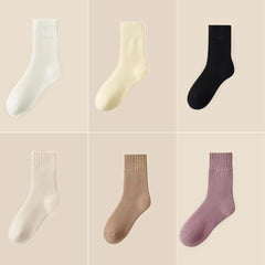 🔥【6 pares】🧦Calcetines de lana gruesos y cálidos para el invierno, súper gruesos y cálidos, elásticos, talla 35-42