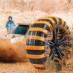 🔥🚗【Paquete de 4, Herramientas de instalación incluidas】🔥 Cadenas de nieve, Cadenas de nieve de emergencia universales para neumáticos de automóvil
