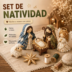 ✨ Kit de costura para hacer un belén de patchwork (incluye materiales de costura)