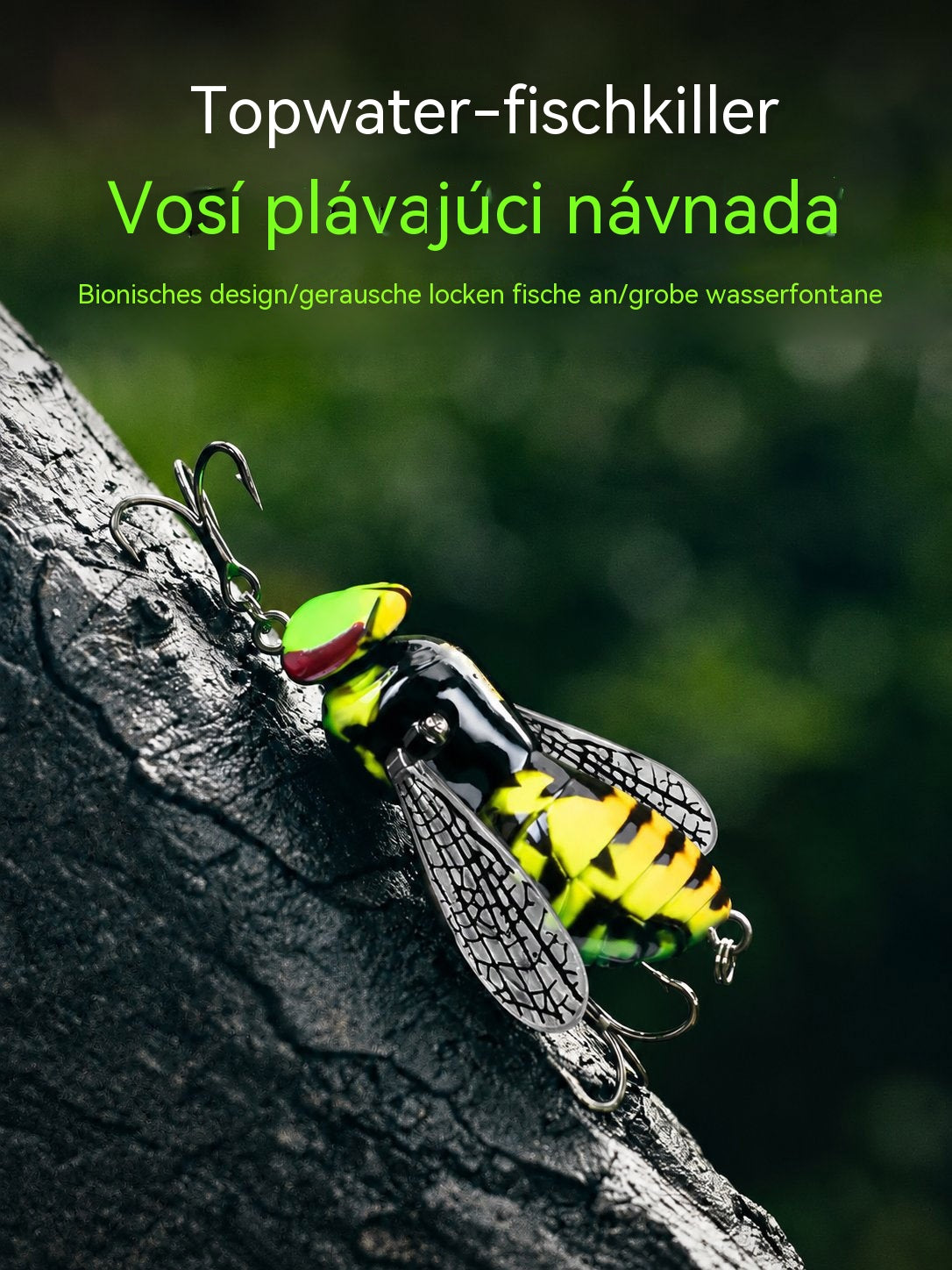 【Compra 1, llévate 1 gratis】🐟 Tentación mortal 🐝 Cebo biónico para avispas de superficie 🔥 ¡Provoca ataques explosivos y violentos en la superficie!