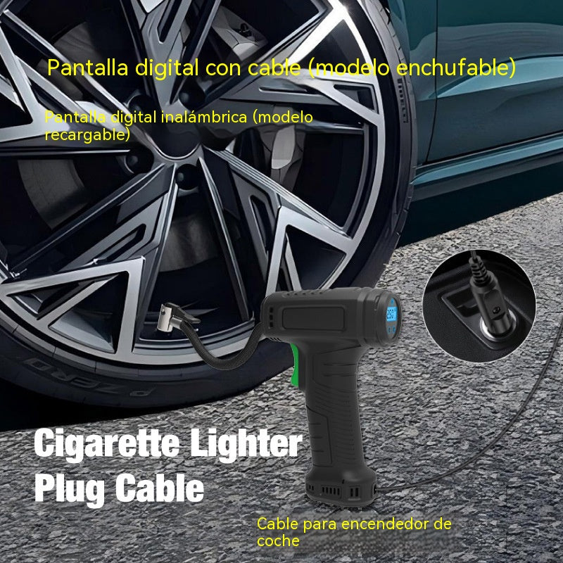 🚗⚡ Inflador Portátil Inalámbrico para Neumáticos – Potente, Compacto y Listo para Emergencias 🔥