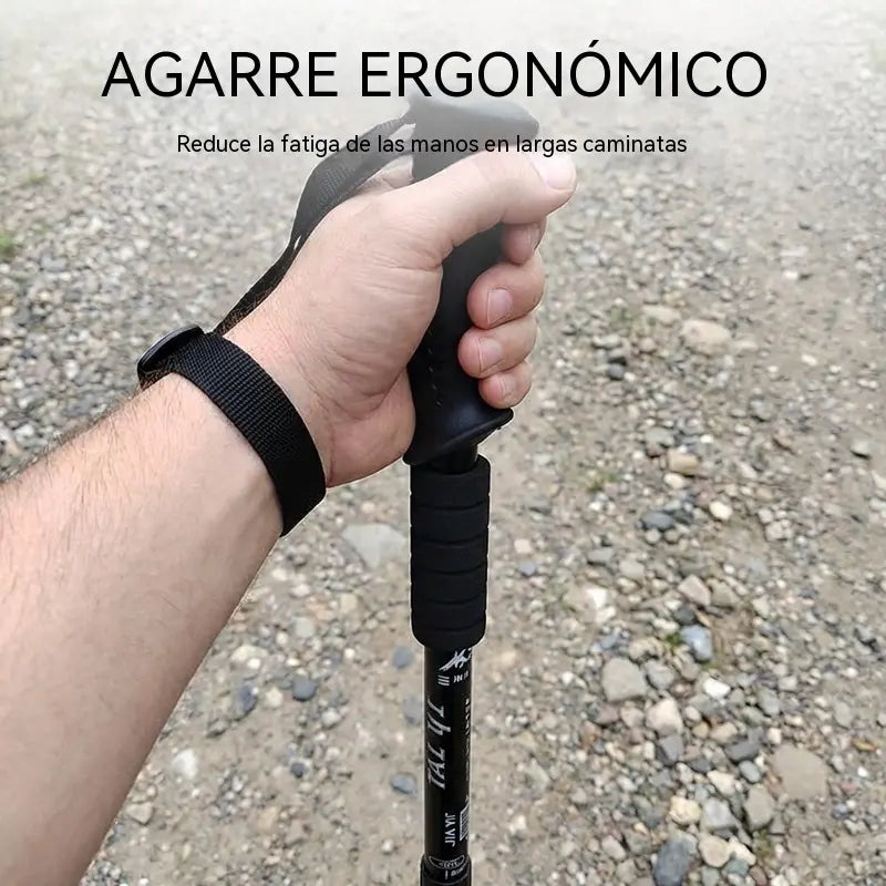 📢¡50% de descuento! ⛰️✨Bastones de trekking/bastones de senderismo multifuncionales y ajustables de aleación de aluminio: duraderos, con absorción de impactos y ligeros.