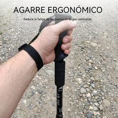 📢¡50% de descuento! ⛰️✨Bastones de trekking/bastones de senderismo multifuncionales y ajustables de aleación de aluminio: duraderos, con absorción de impactos y ligeros.