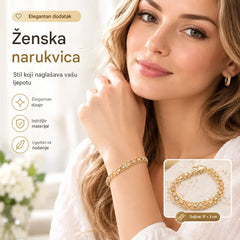 Vremenski ograničen popust 50%!  Elegantna kubanska narukvica, ženski stil: prekrasan privjesak, klasičan dizajn, udobna za nošenje