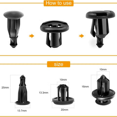 🔥🔥【Juego de 150 piezas + alicates】🧰🛠️Juego de hebillas de plástico para tornillos de expansión automotrices