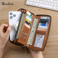 ✨ ¡50% de descuento hoy! 👔 Cartera de hombre con cremallera, gran capacidad, multifuncional, con tarjetero.
