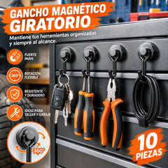 🧲Ganchos magnéticos de metal sin necesidad de taladrar, soportan hasta 10 kg✨ Duraderos, reutilizables y ahorran espacio.