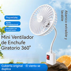 Vásárolj 1-et, és kapj 1-et ingyen 🌟Kettő csak 9000 Ft!🔌💨 360°-ban forgatható konnektoros mini ventilátor – erőteljes hűsítés konyhába, fürdőszobába, hálószobába és irodába