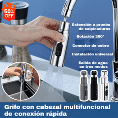 🚰🔥Boquilla de Filtro para Grifo con Giro de 360°