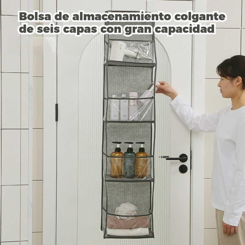 💯Bolsa de almacenamiento colgante de seis capas con gran capacidad