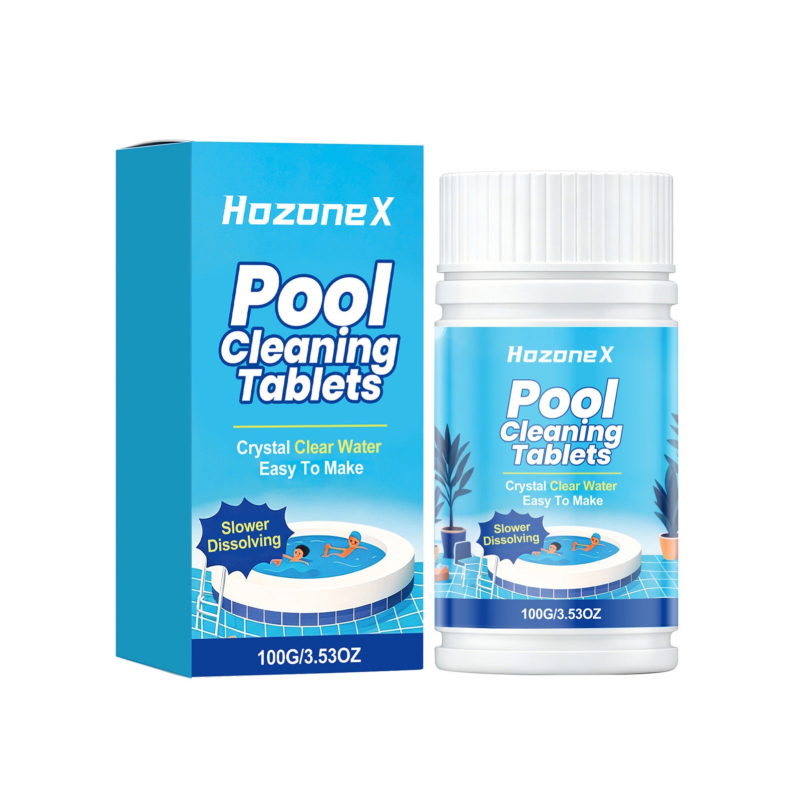 🎁【Compra uno y llévate otro gratis】✨Pastillas limpiadoras para piscinas, se disuelven rápidamente y eliminan las manchas💦Agua limpia