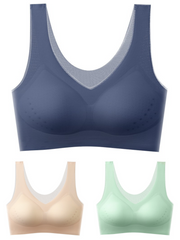 【50%OFF】🌸【40-120 kg】2026, sujetador push-up de seda helada sin costuras