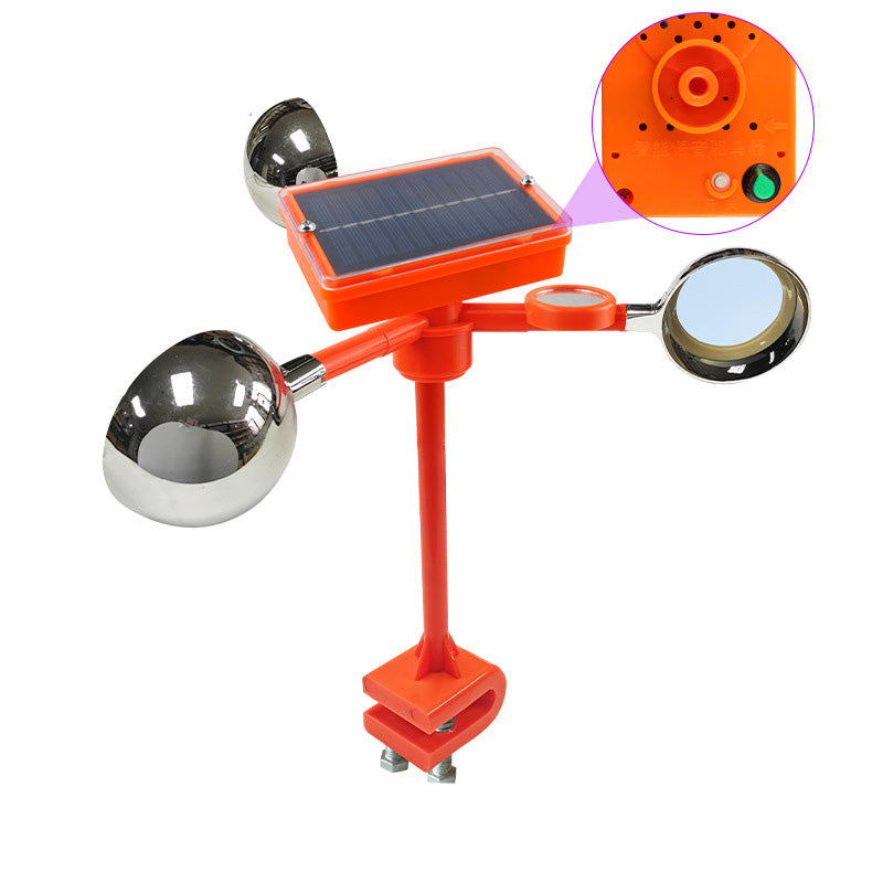【Con base/Voz/volumen ajustable】👍Ahuyentador solar de pájaros, libre de contaminación