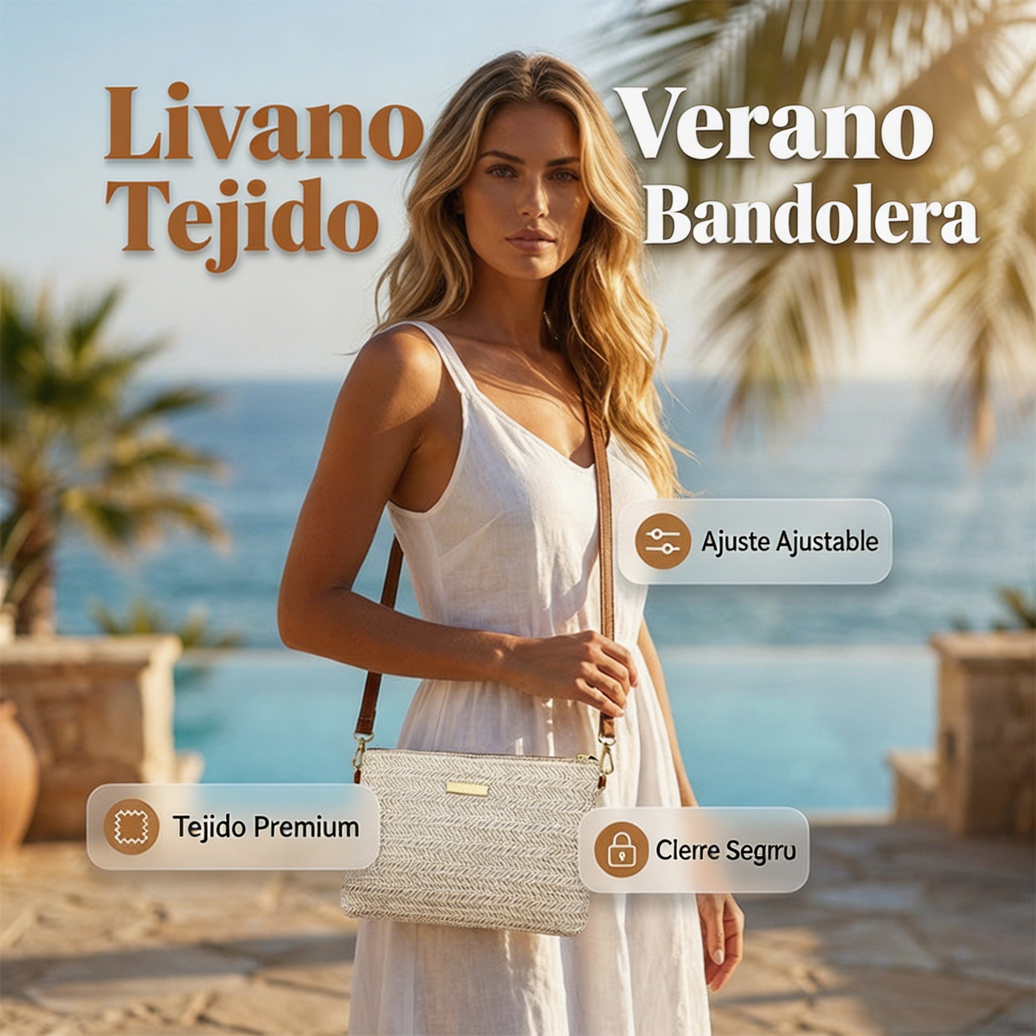 ⏳Oferta por tiempo limitado⏰Bolso de hombro y cartera de mano de paja trenzada para mujer👜