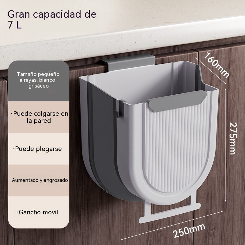 🗑️🚪Cubo de basura plegable colgante para cocina, cubo de basura colgante para puerta de armario doméstico