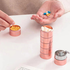 💊 Organizador de Pastillas de Aluminio Impermeable de 7 Días – Portátil y Seguro 🧳🔒✨