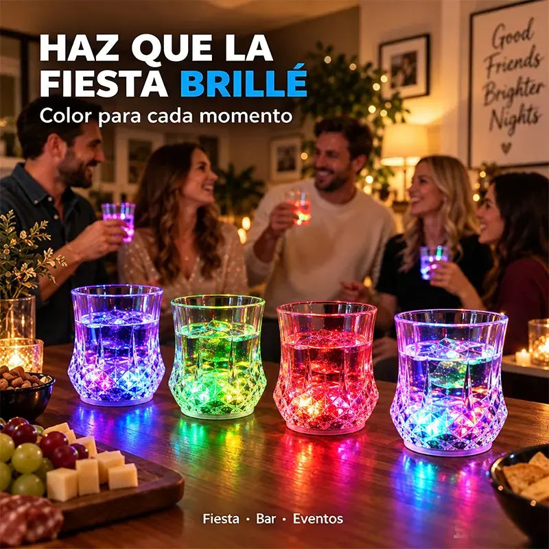 ✨💎Komplet kristalnih kozarcev s tekočinsko aktivacijo LED🥂