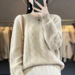 【S-3XL】 🤩Nuevo suéter de punto suave con cuello redondo y cuello redondo de invierno