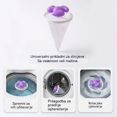 🌀Pakiranje od 6 komada, 23 eura✨ Filter s plovkom za perilicu rublja – Učinkovito filtrira dlačice, kosu i dlake kućnih ljubimaca sa svakim pranjem 🧺
