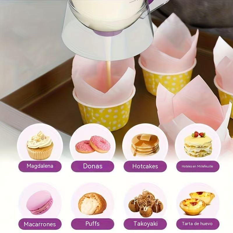 🍰🎂Separador de masa para pasteles, dispensador de tazas medidoras, herramienta de repostería casera de mano