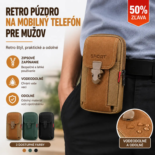 🔥Pánska ležérna outdoorová taška, športová taška na mobilný telefón