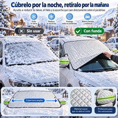 ❄️☀️Cubierta para parabrisas de coche | Protección Antinieve, Antihielo y Solar | Funda Impermeable y Térmica Universal ✨