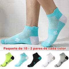 🧦【Paquete de 10 - 2 pares de cada color】🧦Nuevos calcetines transpirables, antibacterianos y resistentes al olor para hombre, de primavera/verano.