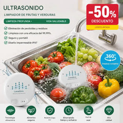 🔥¡50% de descuento! Limpiador ultrasónico portátil de frutas y verduras.