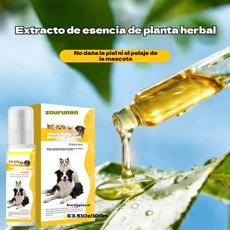 🐾Limpiador de piel suave para mascotas y repelente de insectos en spray.