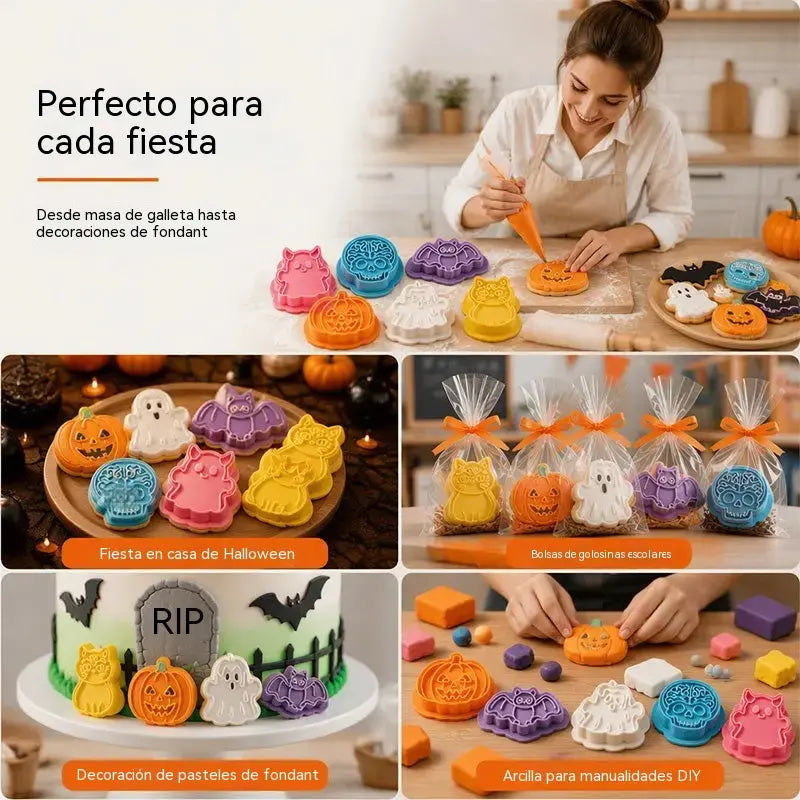 🔥6 piezas 👻 Cortador de galletas de Halloween: perfecto para galletas, pasteles y decoraciones únicas 🎯