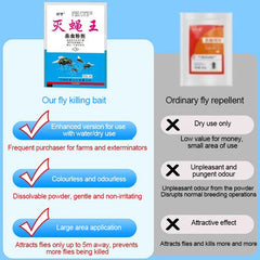 🦟Diseñado específicamente para matar mosquitos y moscas en granjas, ¡un solo paquete mata pulgas, saltamontes, cucarachas, moscas y mosquitos!