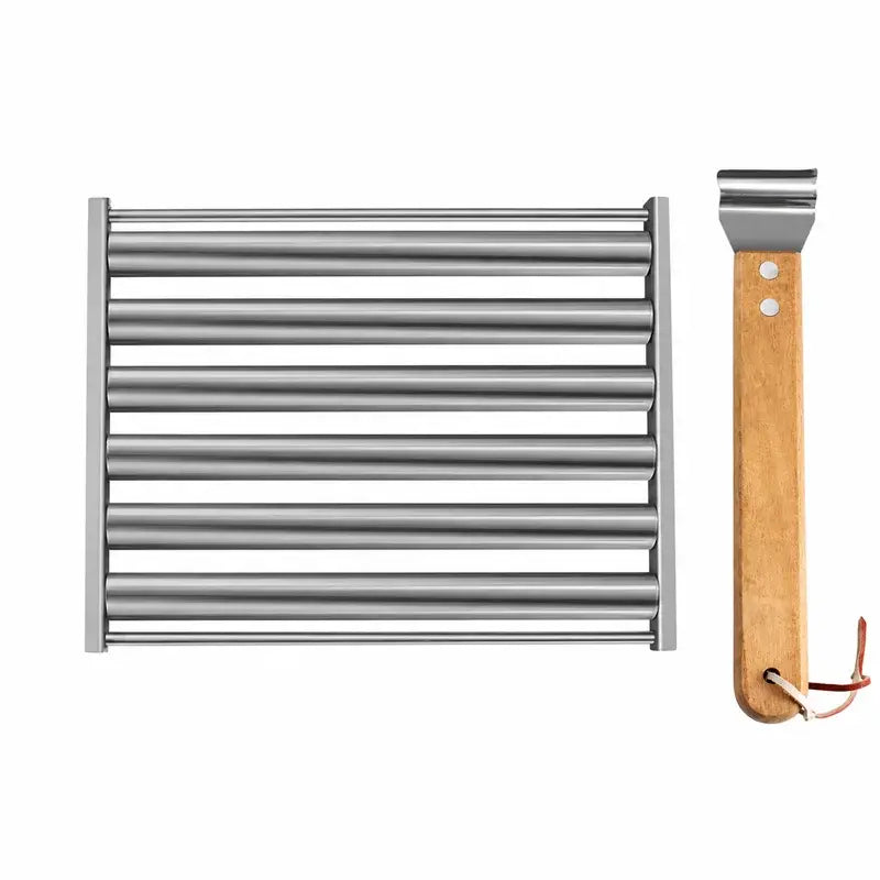 🌭 Parrilla rodante de acero inoxidable desmontable para salchichas – Asador multiusos para exteriores, ideal para hot dogs y barbacoas 🔥