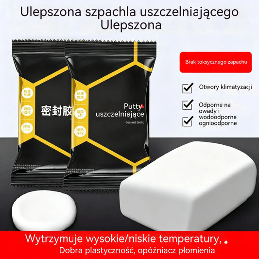 【10 sztuk za 89 zł】🔧 Biała wodoodporna szpachlówka uszczelniająca – naprawia otwory, ściany i rury klimatyzatorów 💧🏠