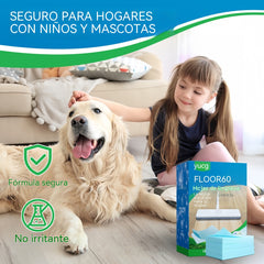 🧹✨ 【2 paquetes - 120 pastillas】Pastillas de limpieza multiusos antibacterianas y desodorantes | Aptas para suelos de madera, laminados, azulejos y paredes de caravanas