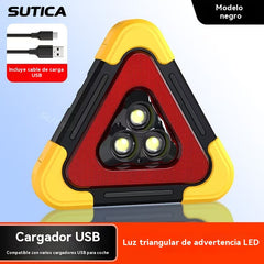 🚨☀️ Triángulo de Emergencia Solar 3 en 1 con Luces LED – Máxima Visibilidad y Seguridad en la Carretera ⚠️