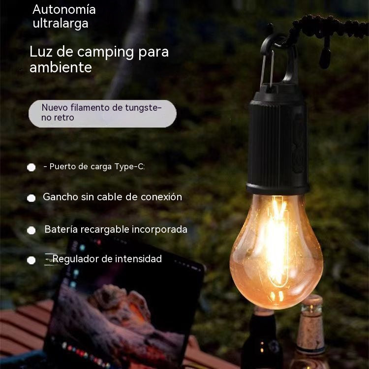 💡【🔥Compre 1 y obtenga 1 gratis】Lámpara LED solar y recargable para camping y jardín, 3 niveles de brillo.