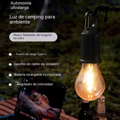 💡【🔥Compre 1 y obtenga 1 gratis】Lámpara LED solar y recargable para camping y jardín, 3 niveles de brillo.