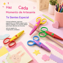 🥰【Juego de 4 piezas】✂️🌈Tijeras de seguridad para niños (para proyectos de bricolaje)